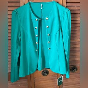 HALARA NWT Green Button Detail jacket